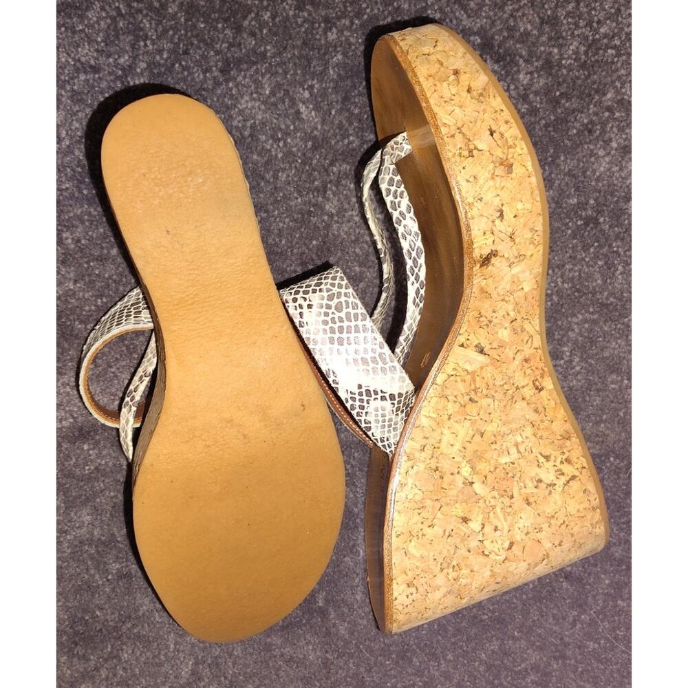 K Jacques Python Print Wedges Sz 9 Pristine! - image 7
